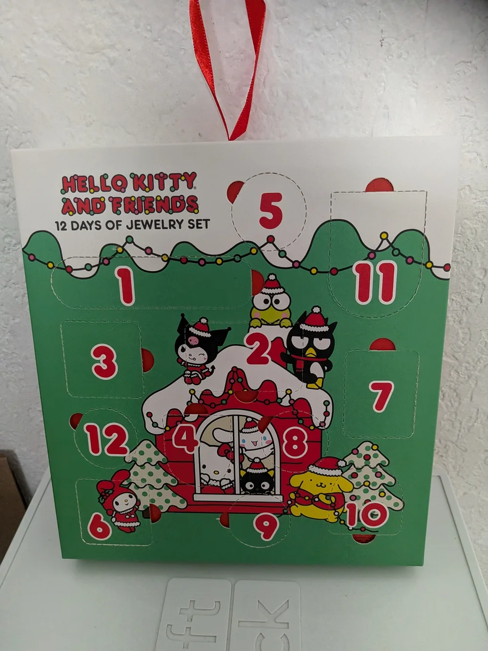 Hello Kitty Kids Red and Gold Jewelry Set - 12 Day Accessories